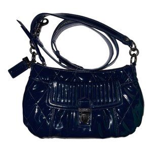 Vintage Coach Blue Patent Leather Bag